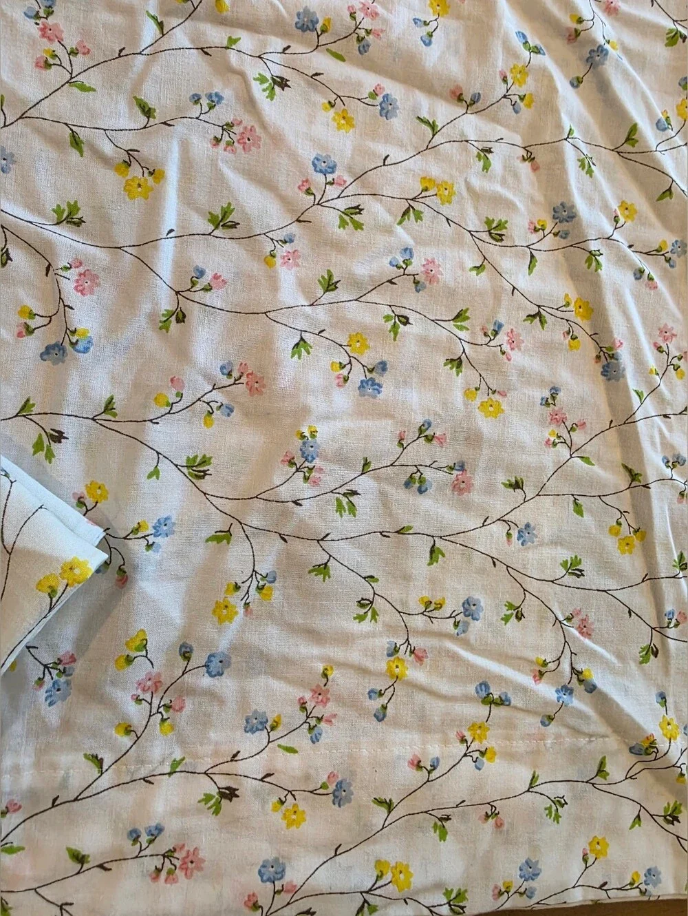Floral Pillowcase Set 2 Cottagecore Shabby Chic Vine Print Blossoms JC Penny